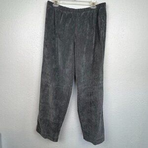 Hot Cotton Women's Gray Elastic Waist Pull On Corduroy Pants Size XL